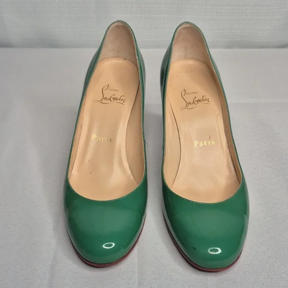 Christian Louboutin Green Patent Leather Classic Pumps EUR 36/US 6 - Picture 5 of 17
